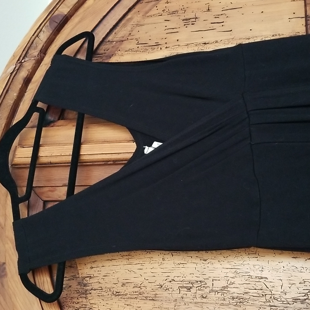 Basic Threads Black Draped Flowing Dress